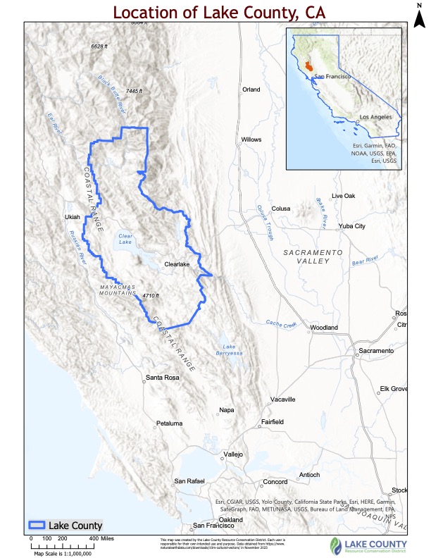 Location of Lake County Map